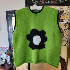 Flower sweater vest